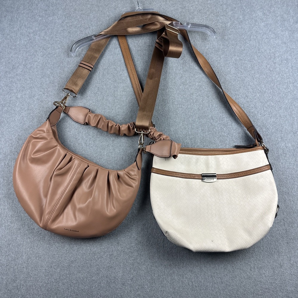 Max Studio Rosetti Purses LOT OF 2 pleather Bags Shoulder Strap Zip